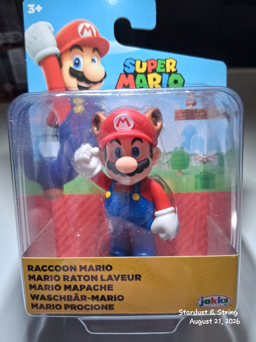 Jakks Pacific Super Mario Raccoon Mario 2.5 Inch Action Figure NIP